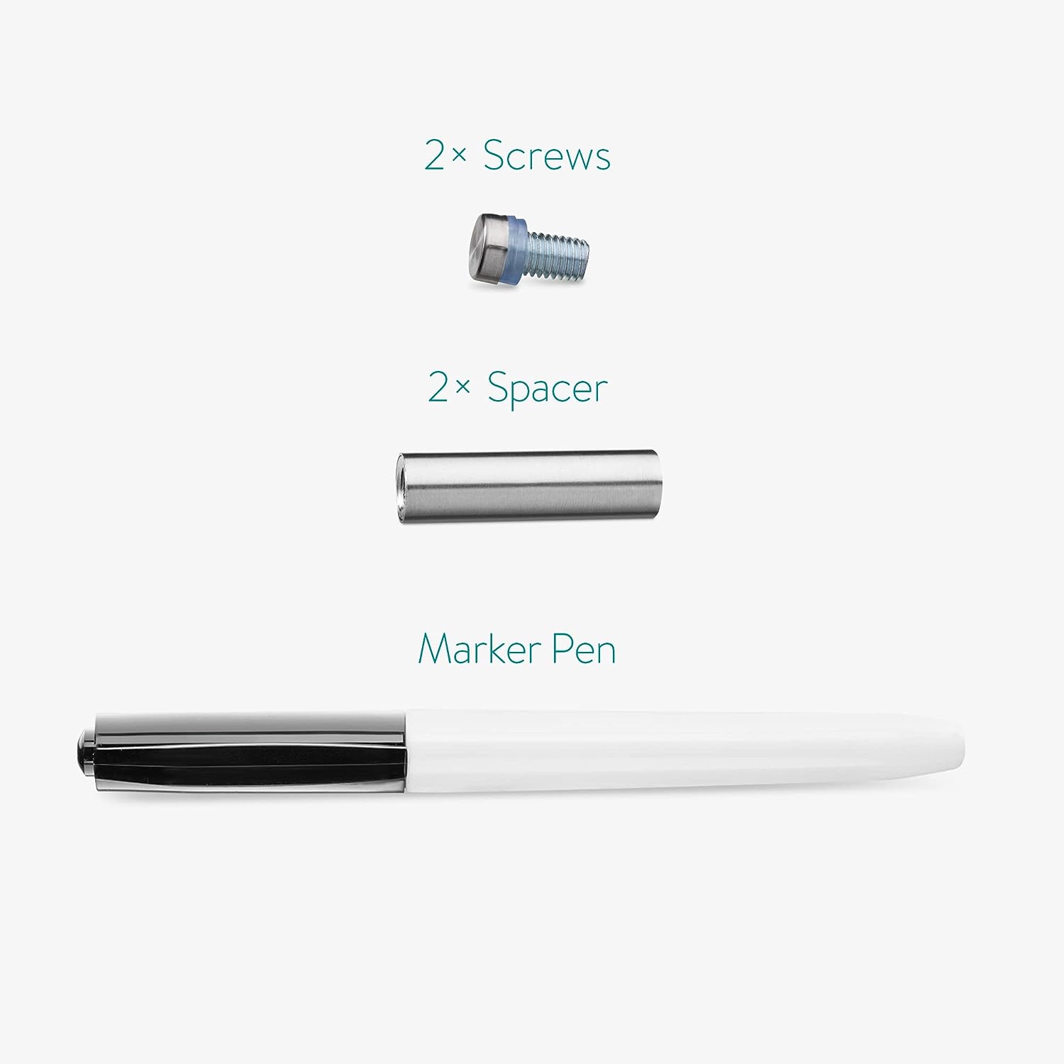 Navaris Επιτραπέζιος Εβδομαδιαίος Γυάλινος Πίνακας Χρονοδιαγράμματος - White - 54819.01