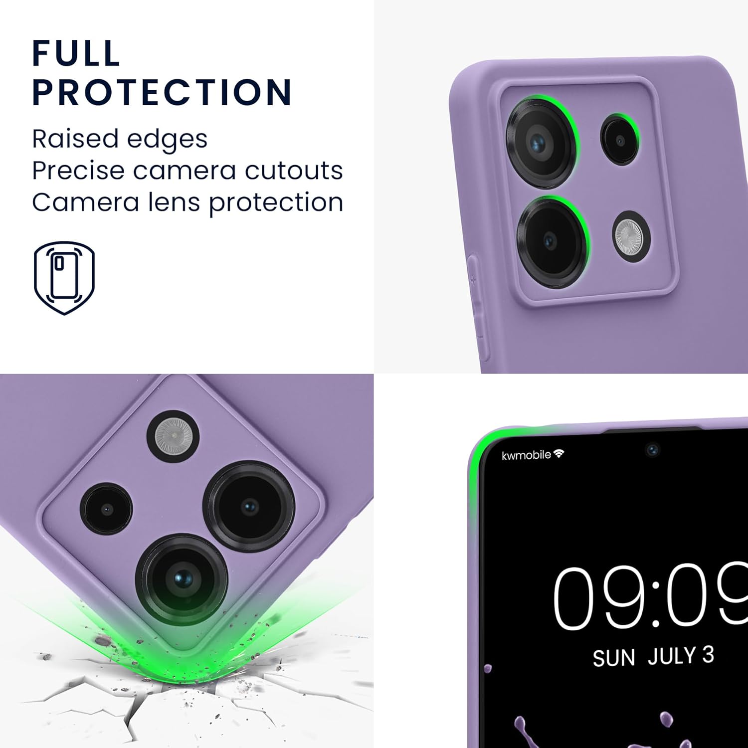 KW Xiaomi Redmi Note 13 Pro 5G / Poco X6 5G Θήκη Σιλικόνης TPU - Violet Purple