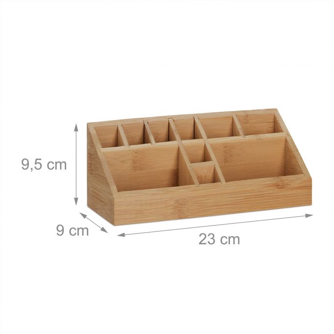 Relaxdays Ξύλινη Βάση Οργάνωσης Γραφείου από Bamboo - Natural - 4052025316136