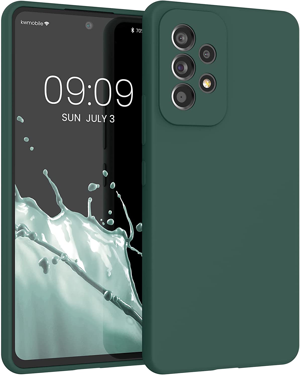 KW Samsung Galaxy A53 5G Θήκη Σιλικόνης Rubberized TPU - Moss Green - 57835.169