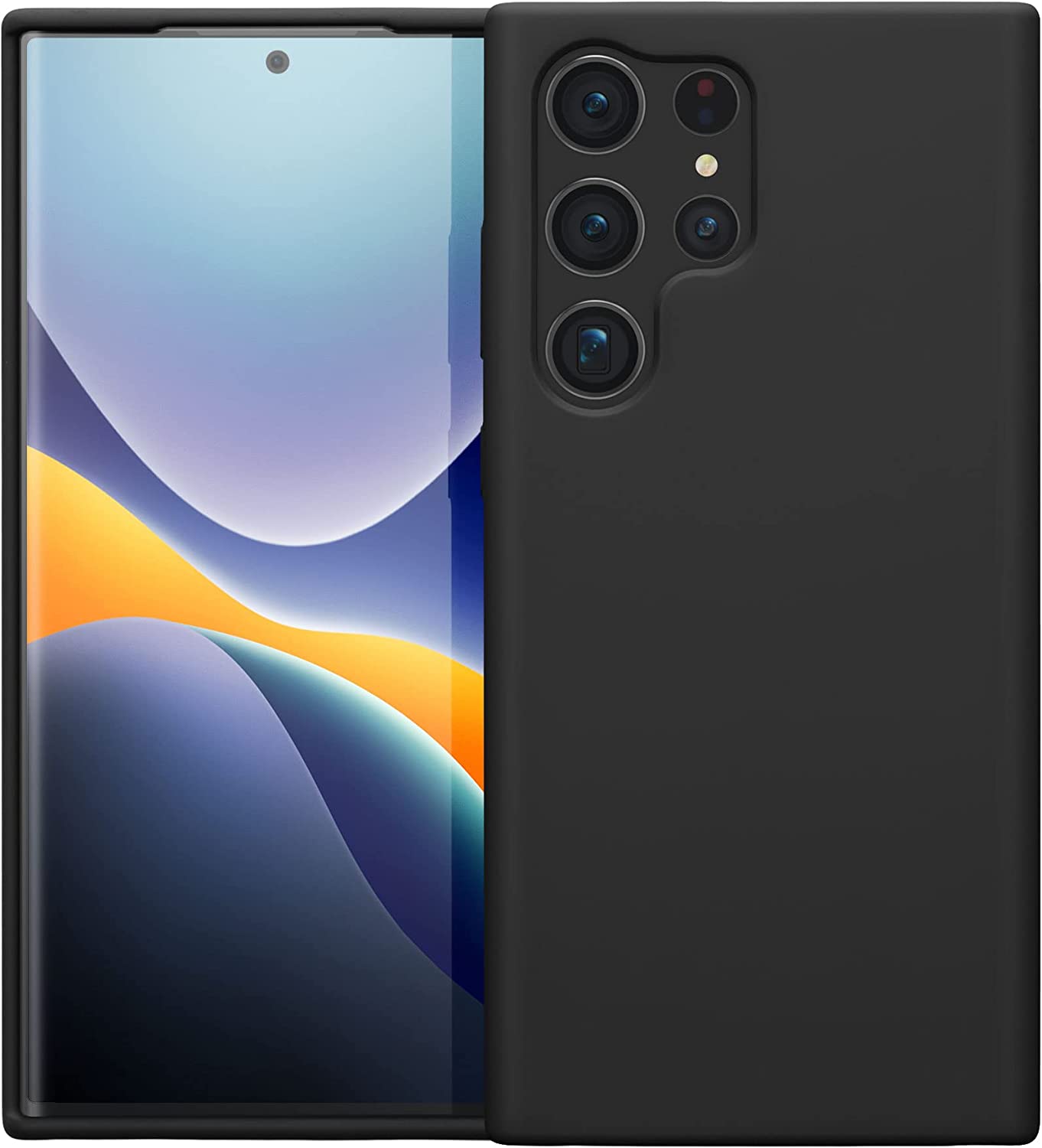 KW Samsung Galaxy S23 Ultra Θήκη Σιλικόνης Rubberized TPU - Black - 60275.01