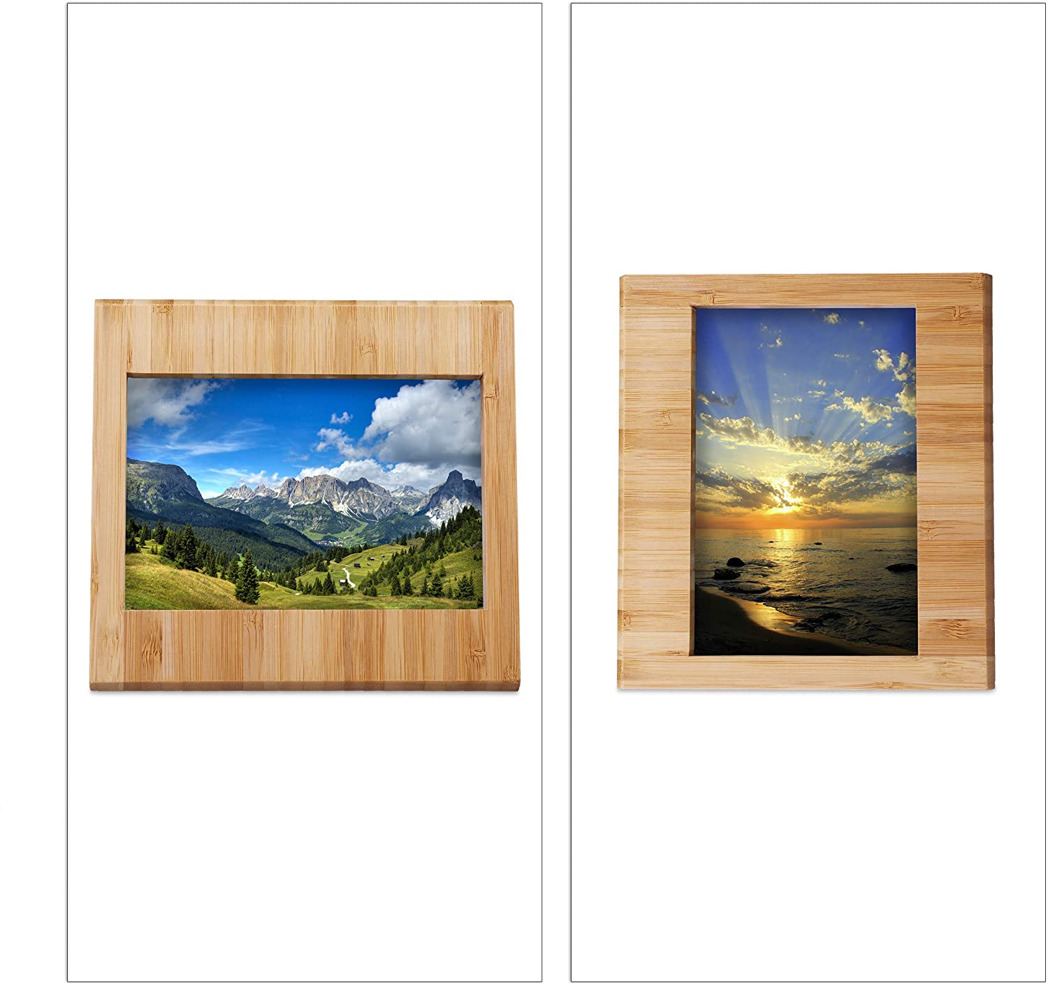 Relaxdays Ξύλινη Κορνίζα για Φωτογραφίες - Natural - 4052025246167