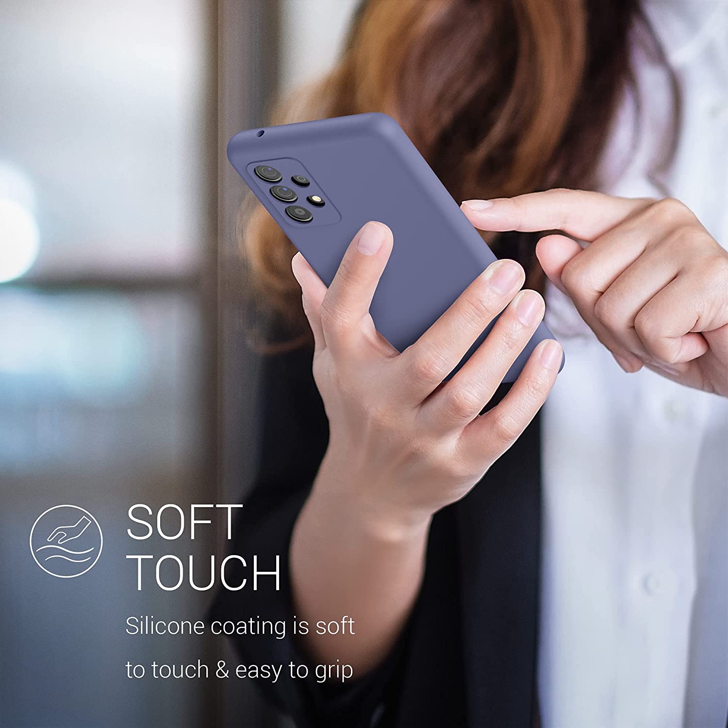 KW Samsung Galaxy A52 / A52 5G / A52s 5G Θήκη Σιλικόνης Rubber TPU - Lavender Grey - 54347.130
