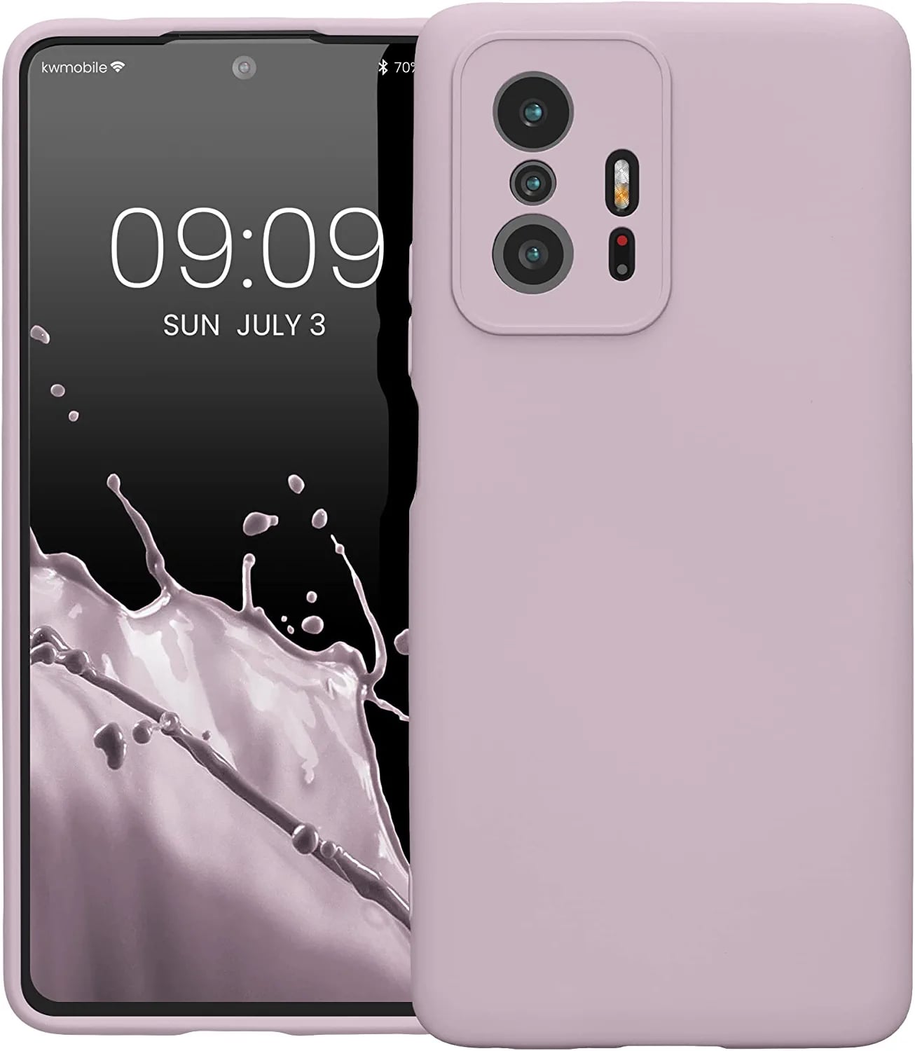 KW Xiaomi 11T / 11T Pro Θήκη Σιλικόνης Rubberized TPU - Nude Lilac - 56573.236