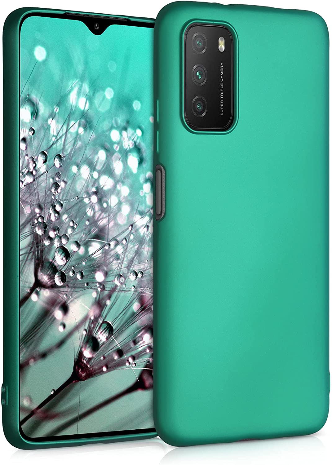 KW Xiaomi Poco M3 Θήκη Σιλικόνης TPU - Metallic Turquoise - 53973.128