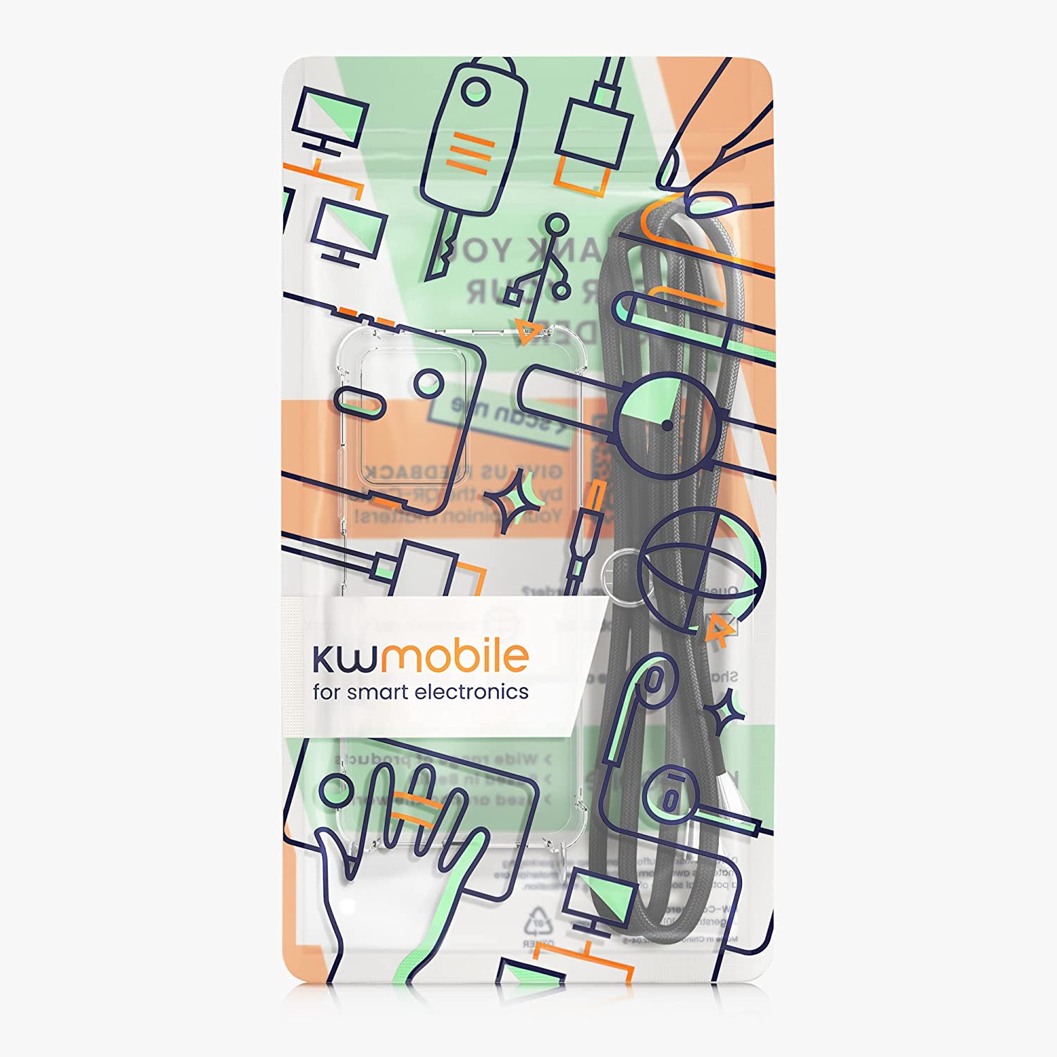 KW Xiaomi Redmi Note 12 Pro+ Θήκη Σιλικόνης TPU με Λουράκι - Διάφανη / Black - 60723.01
