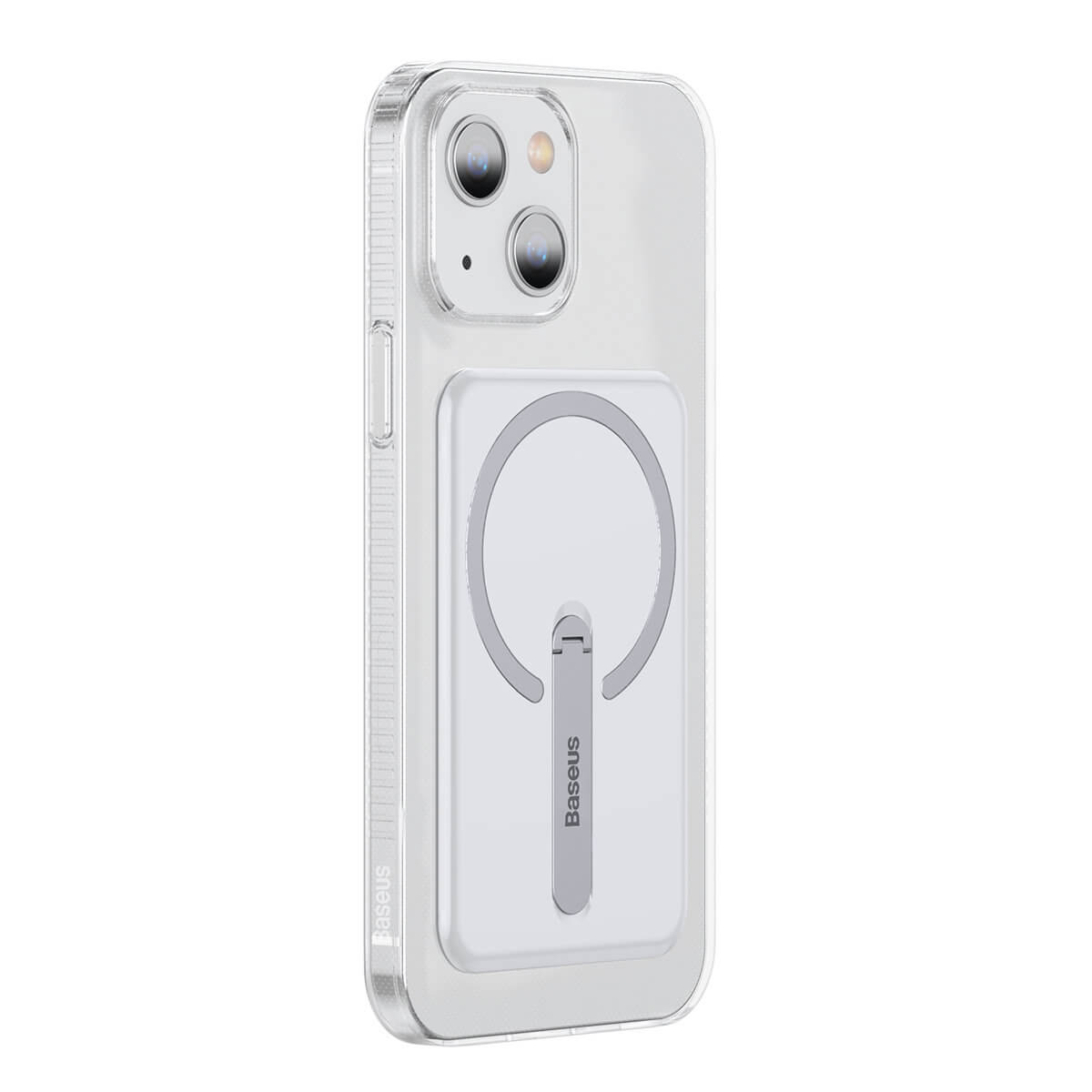 Baseus iPhone 13 Magnetic Case Μαγνητική Θήκη με MagSafe και Μεταλλική Βάση - Διάφανη