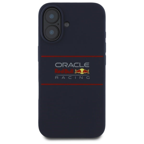 Red Bull iPhone 16 Plus - Silicone Horizontal Logo - MagSafe Σκληρή Θήκη με Πλαίσιο Σιλικόνης - Navy - RBHMP16M24SIHSRV