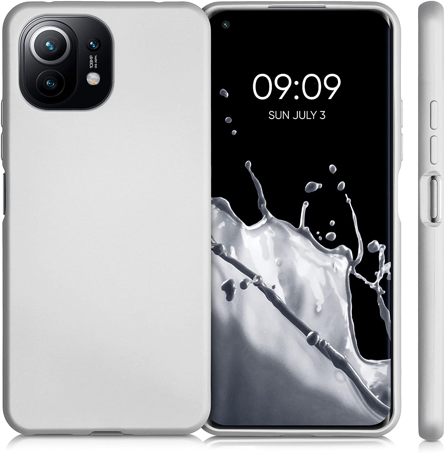 KW Xiaomi Mi 11 Lite / Mi 11 Lite 5G Θήκη Σιλικόνης TPU - Metallic Silver - 54727.67