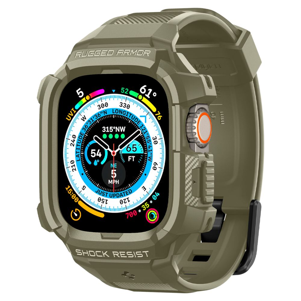 Spigen Λουράκι Apple Watch Ultra (1/2/3) - 49mm Rugged Armor Pro - Vintage Khaki