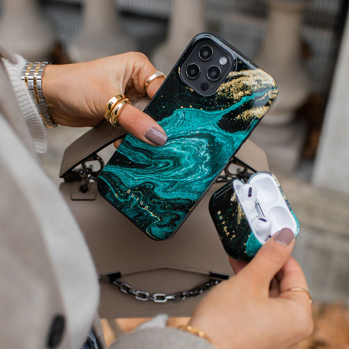 Burga AirPods Pro 2 Σκληρή Θήκη - Emerald Pool