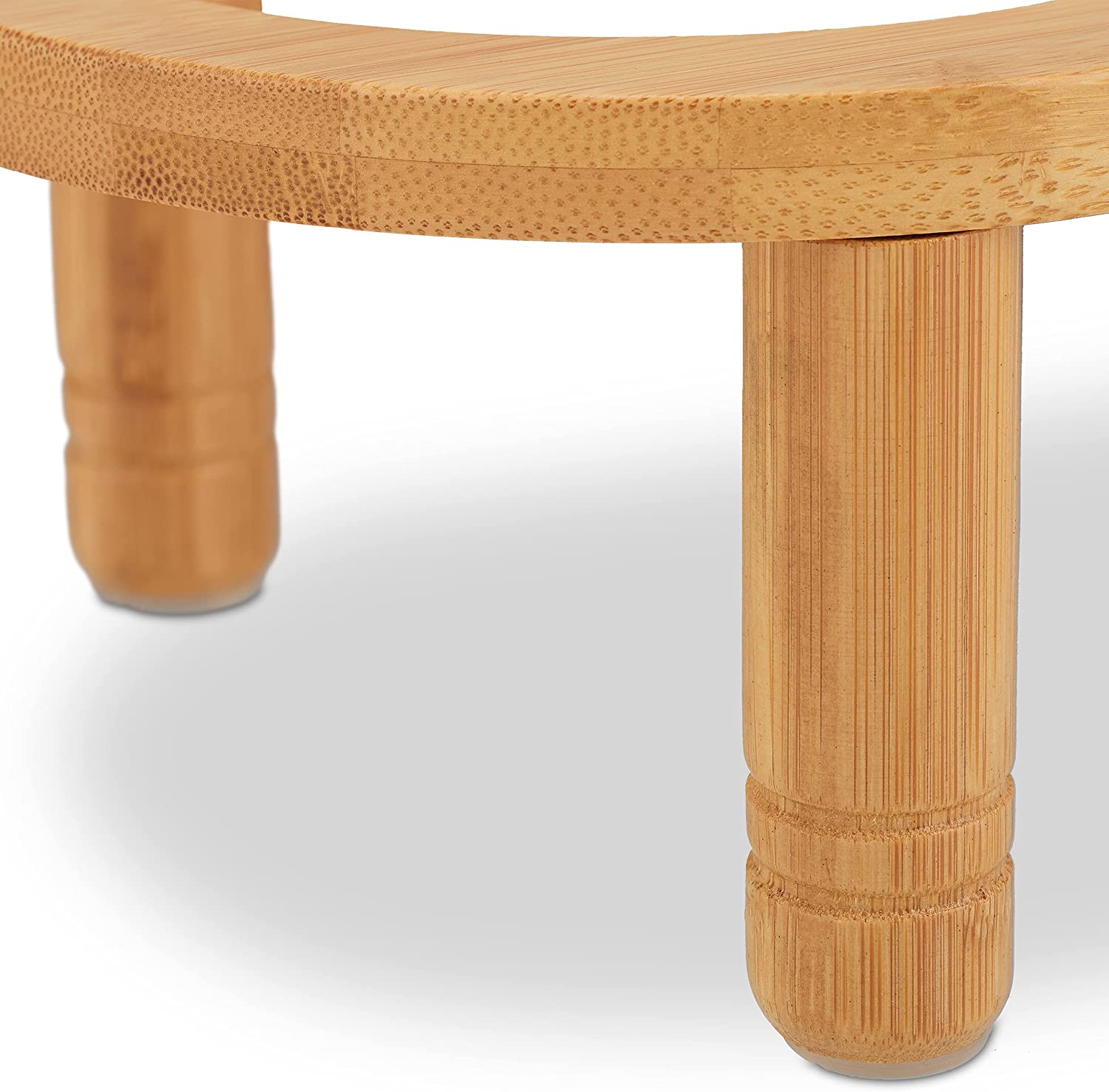 Relaxdays Ξύλινη Βάση από Μπαμπού με 2 Μπολ από Ανοξείδωτο Ατσάλι για Κατοικίδια - 300 ml - Natural / Silver - 4052025288556