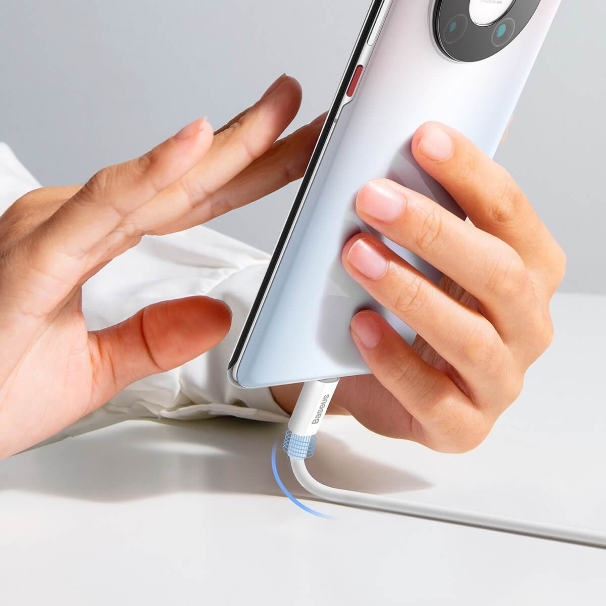 Baseus Superior Series SUPERVOOC Καλώδιο Δεδομένων και Φόρτισης 65W 1m - USB to Type-C - White - CAYS000902