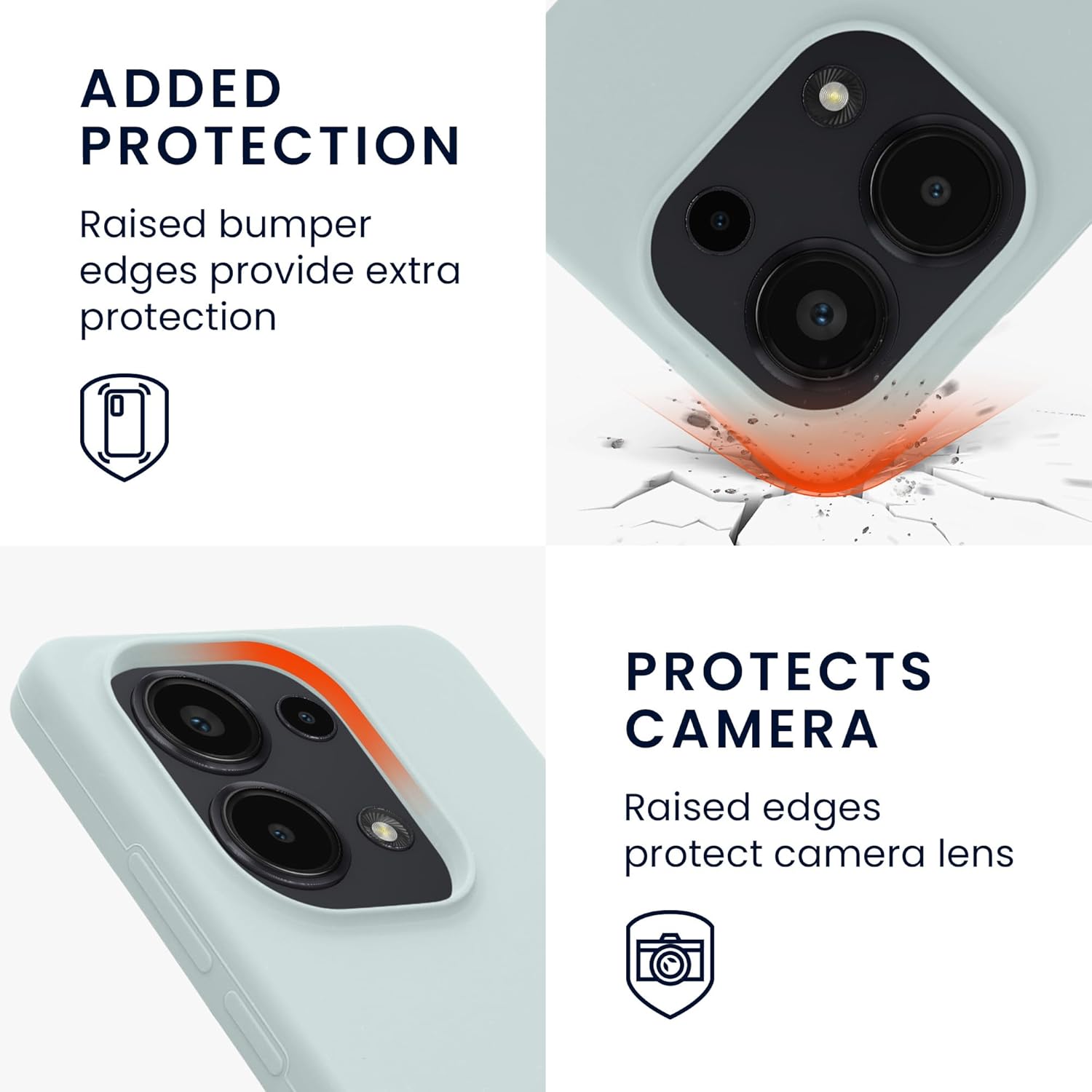 KW Xiaomi Redmi Note 13 Pro 4G Θήκη Σιλικόνης Rubberized TPU - Cool Mint