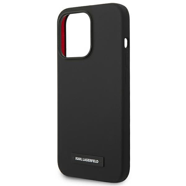 Karl Lagerfeld iPhone 14 Pro Max Silicone Plaque Magsafe Θήκη Σιλικόνης με MagSafe - Black - KLHMP14XSLMP1K