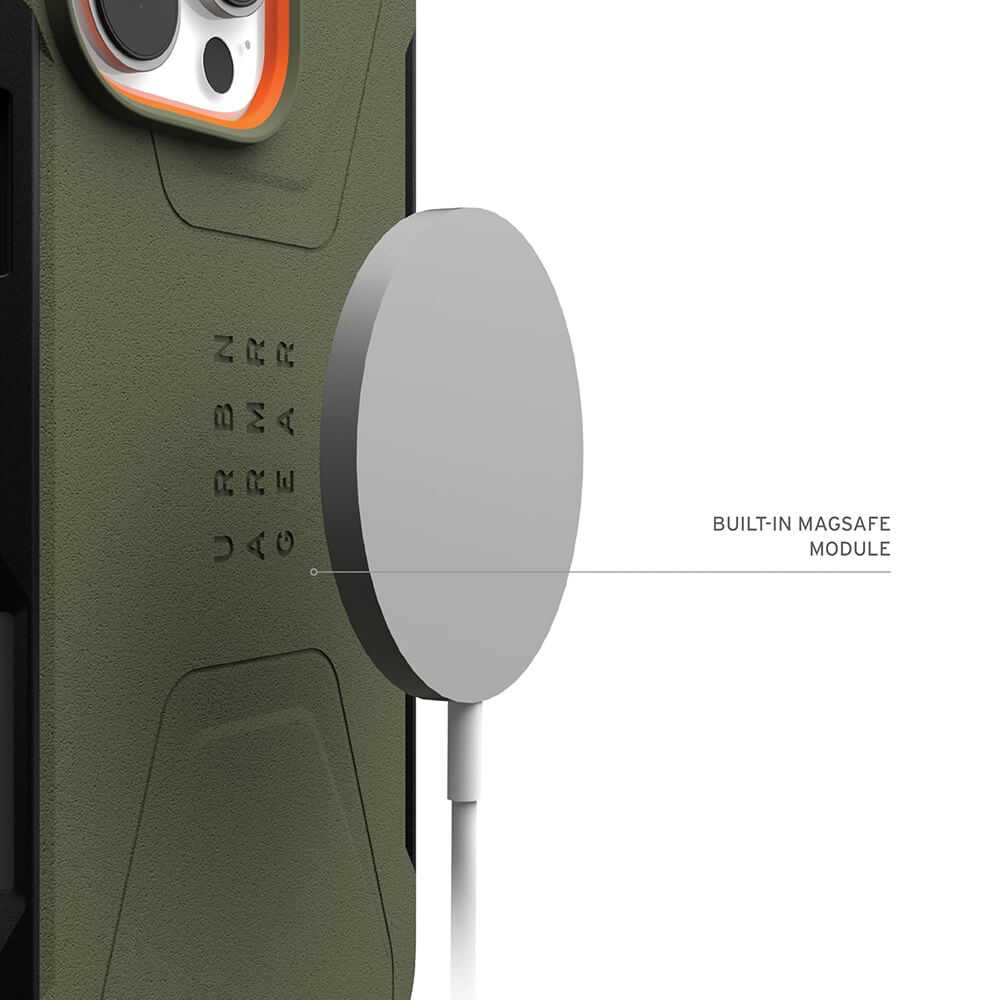 UAG iPhone 16 Pro Civilian MagSafe Σκληρή Θήκη με MagSafe - Olive Drab