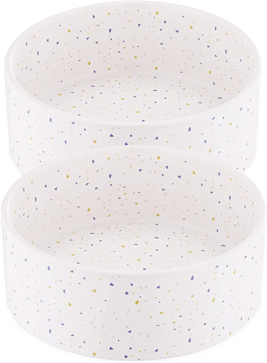 Navaris Σετ με 2 Κεραμικά Μπολ Φαγητού και Νερού για Κατοικίδια - White - 55231.02