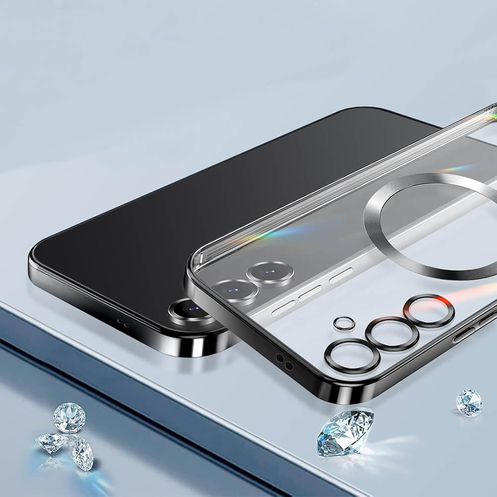 Techsuit Samsung Galaxy S25 Plus - Luxury Crystal MagSafe - Θήκη Σιλικόνης - Black