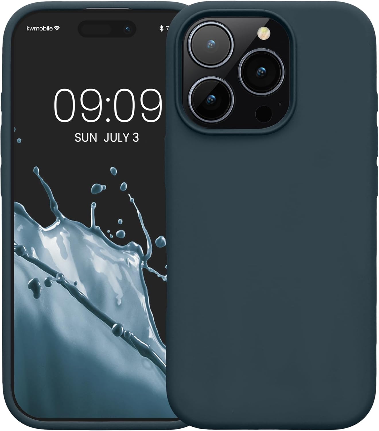 KW iPhone 16 Pro Θήκη Σιλικόνης Rubberized TPU - Dark Slate