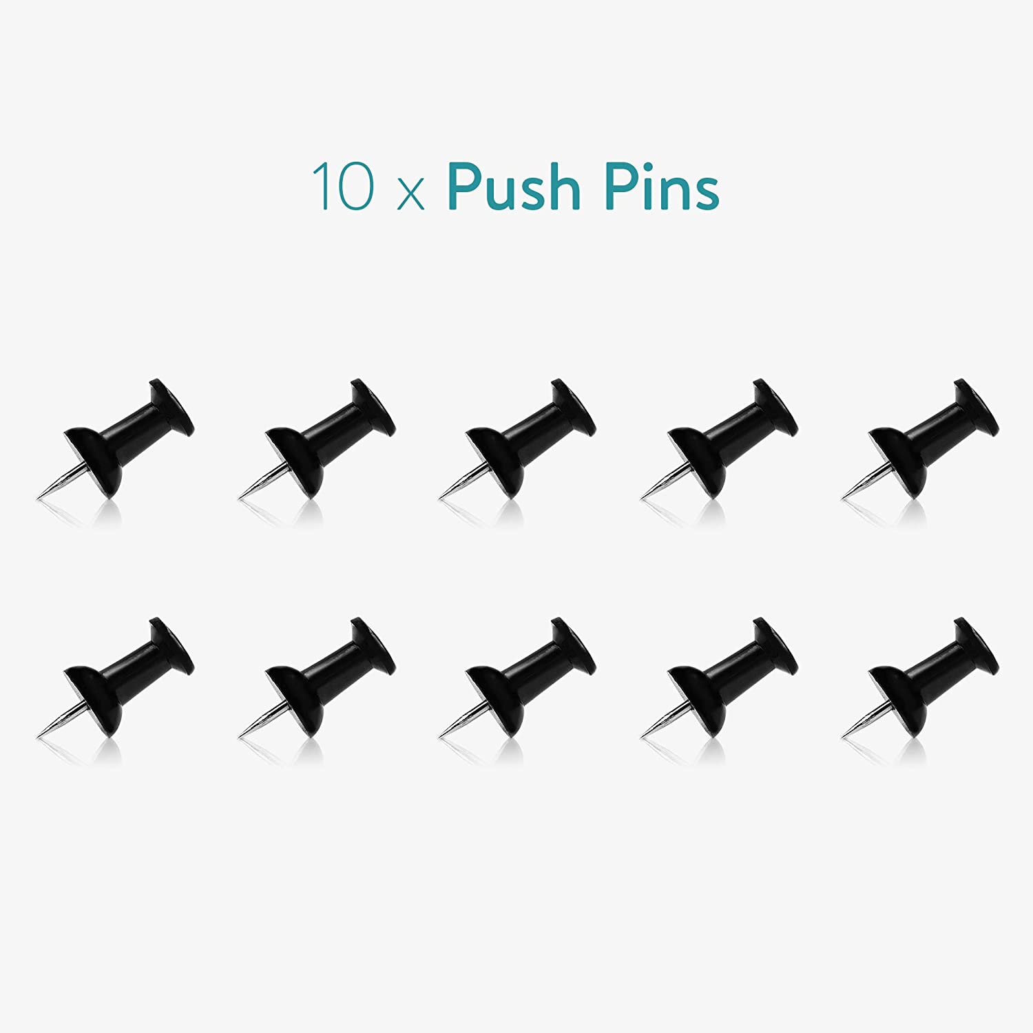 Navaris Cork Notice Board - Πίνακας Ανακοινώσεων με Πινέζες - Design World Map - Brown - 53172.1