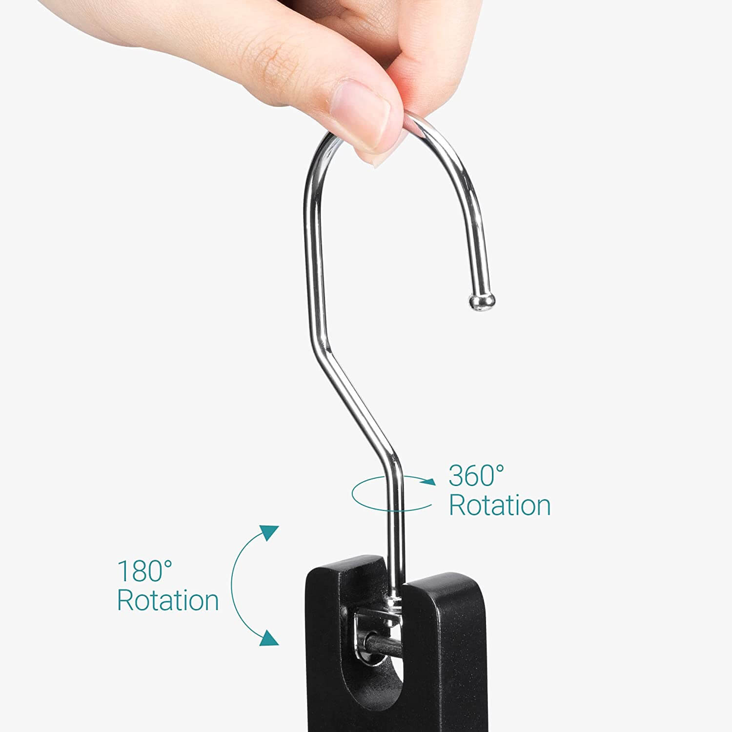 Navaris Σετ με 2 Πολυλειτουργικές Κρεμάστρες Ρούχων 6 Θέσεων και 2 Κρεμάστρες Παντελονιών - Black - 56081.01.01