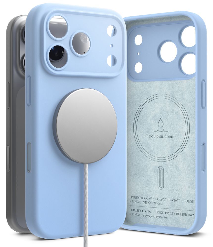 Ringke iPhone 18 Pro Max - Θήκη Σιλικόνης MagSafe - Silicone Magnetic - Light Blue