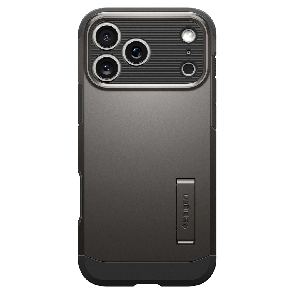 Spigen iPhone 18 Pro Max / iPhone 17 Pro Max - MagSafe Σκληρή Θήκη με Πλαίσιο Σιλικόνης και Σταντ - Tough Armor T Mag - Gunmetal
