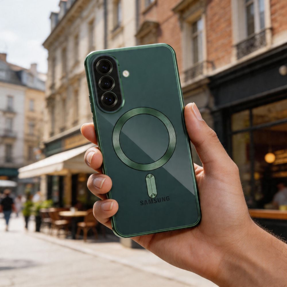 Tech-Protect Samsung Galaxy A37 5G - Θήκη Σιλικόνης TPU με MagSafe - MagFlex - Clear / Jungle Green