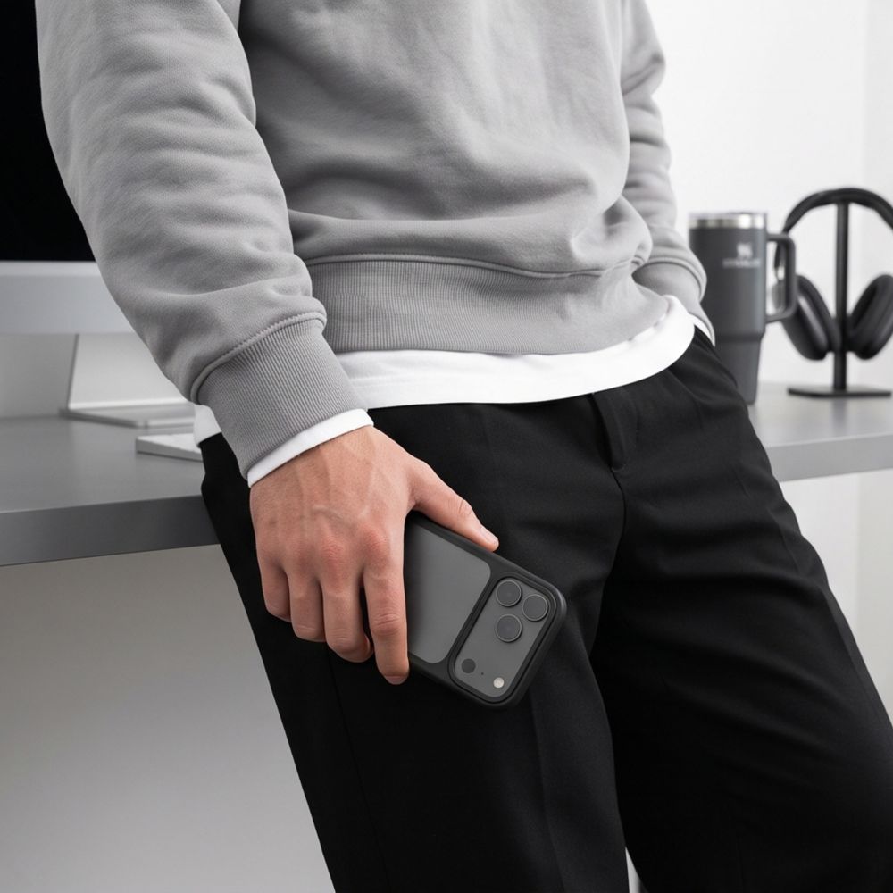Tech-Protect iPhone 18 Pro / iPhone 17 Pro - Σκληρή Θήκη με Πλαίσιο Σιλικόνης - MagMat CC - Matte Black