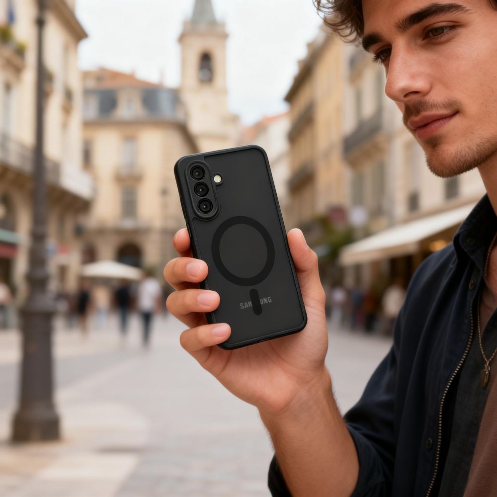 Tech - Protect Samsung Galaxy A57 5G - Σκληρή Θήκη με Πλαίσιο Σιλικόνης και MagSafe - MagMat MagSafe - Matte Black