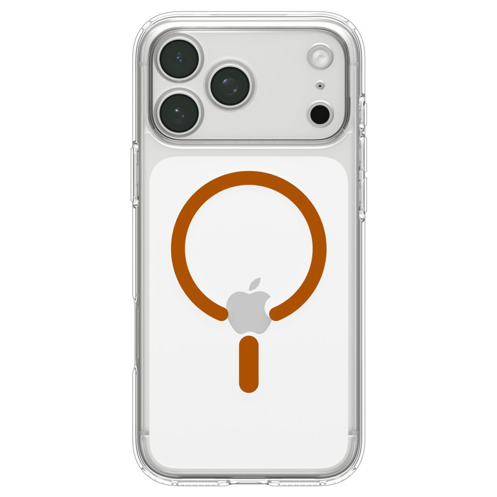 Spigen iPhone 18 Pro / iPhone 17 Pro - Σκληρή Θήκη με Πλαίσιο Σιλικόνης Και MagSafe - Ultra Hybrid Mag - Clear / Orange