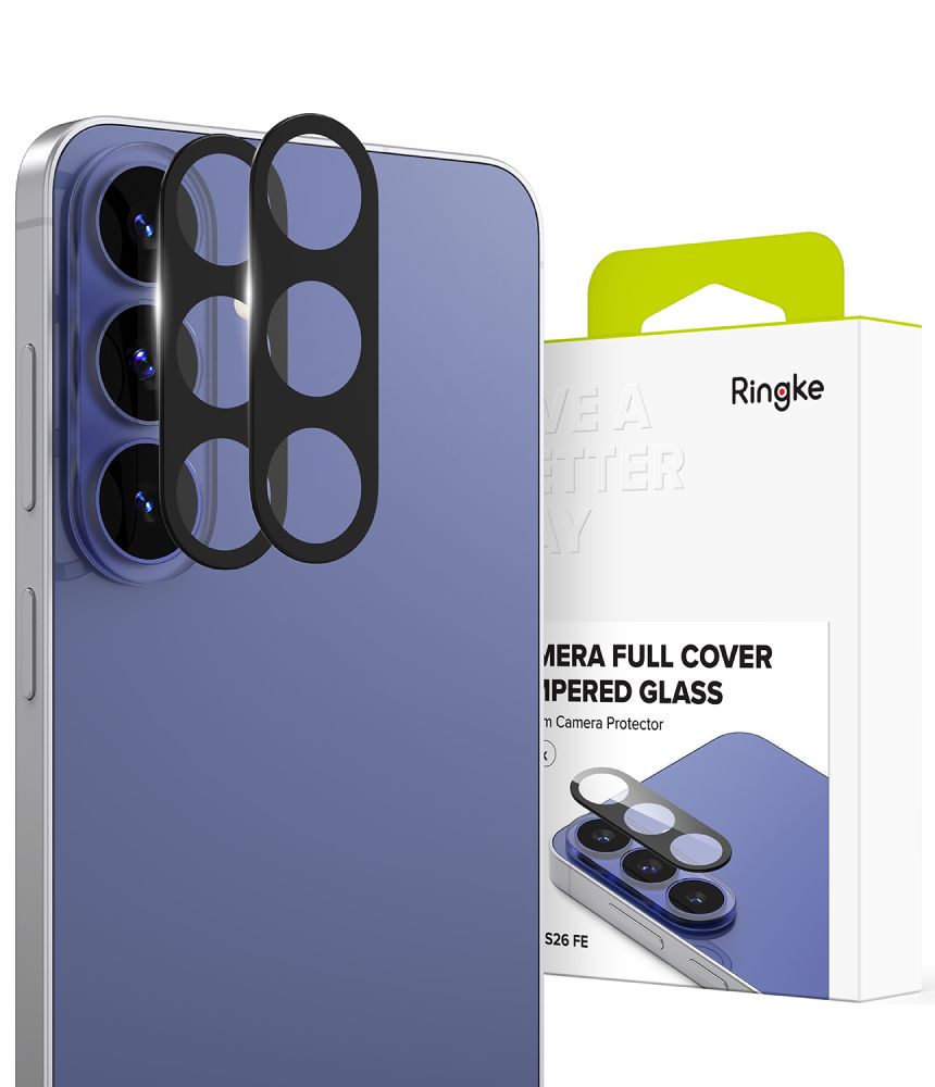 Ringke Samsung Galaxy S26 FE - Αντιχαρακτικό Γυαλί για την Κάμερα - Camera Full Cover - 2 Τεμάχια - Black