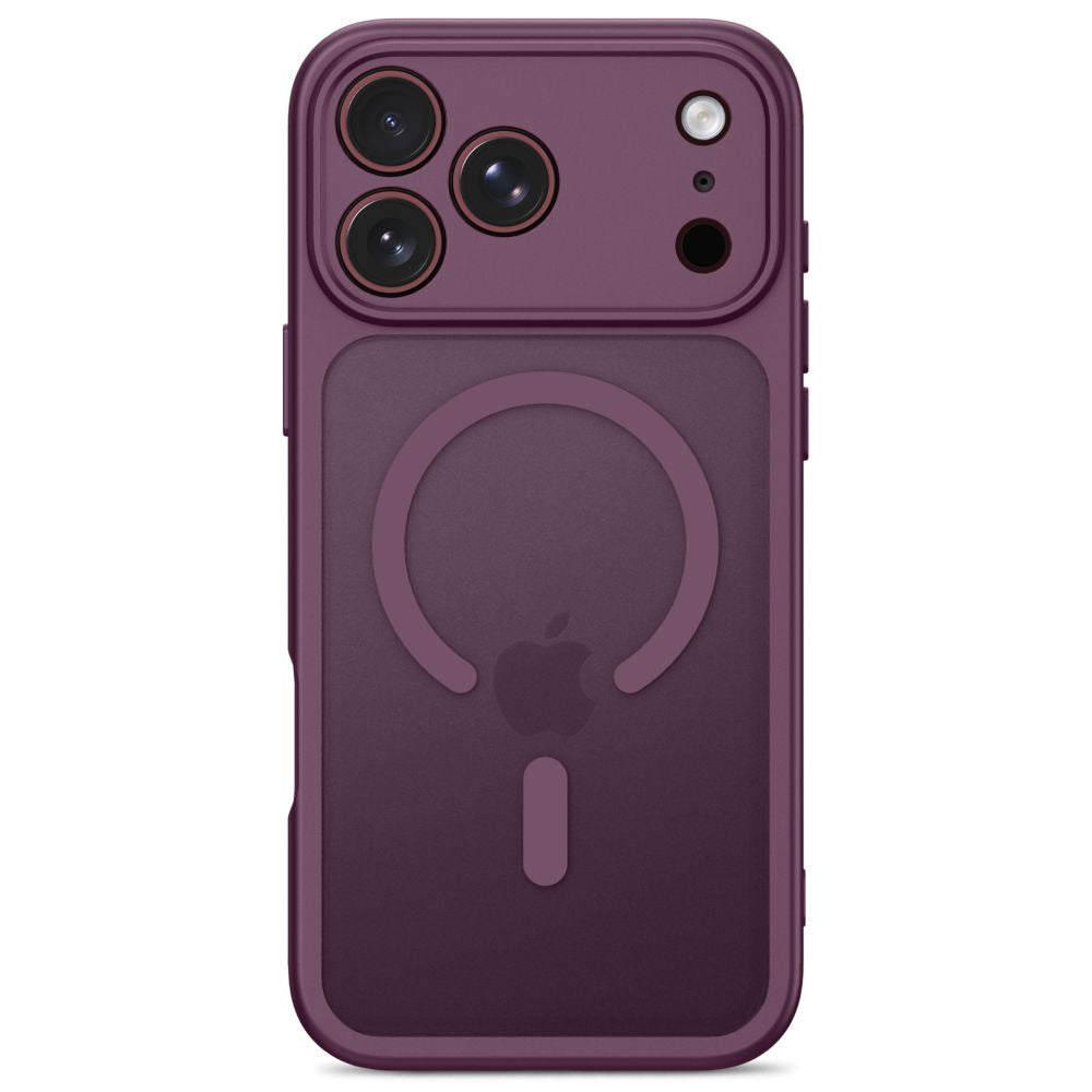 Tech-Protect iPhone 17 Pro Max / 18 Pro Max - Σκληρή Θήκη με Πλαίσιο Σιλικόνης και MagSafe - BasicMag - Matte Dark Cherry