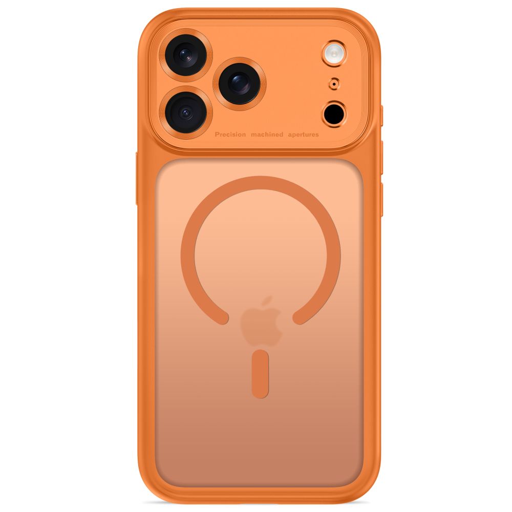 Tech-Protect iPhone 18 Pro / iPhone 17 Pro - Σκληρή Θήκη με Πλαίσιο Σιλικόνης και MagSafe - MagPeak MagSafe CC - Matte Cosmic Orange