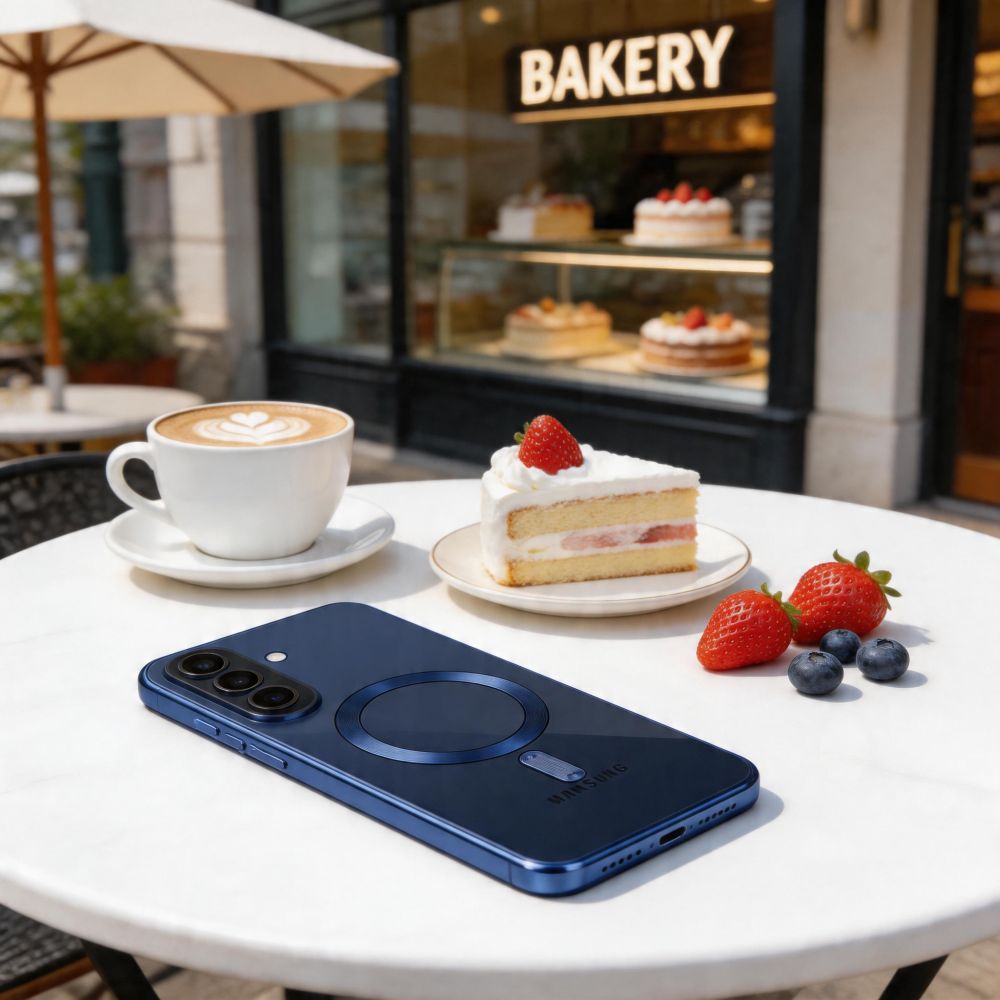 Tech-Protect Samsung Galaxy A57 5G - Θήκη Σιλικόνης TPU με MagSafe - MagFlex - Clear / Navy Blue