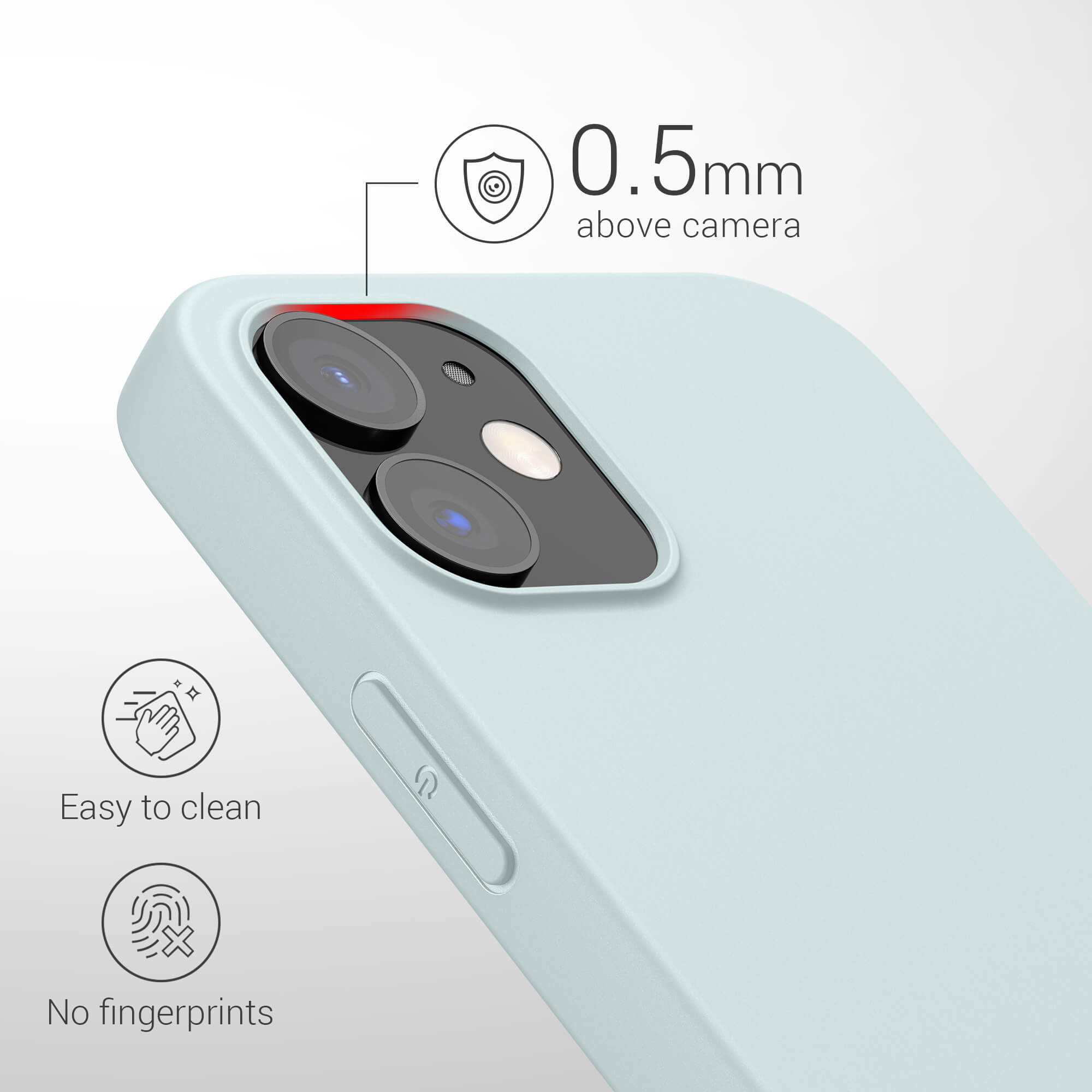 KW iPhone 12 / iPhone 12 Pro Θήκη Σιλικόνης TPU - Frosty Mint - 53938.200