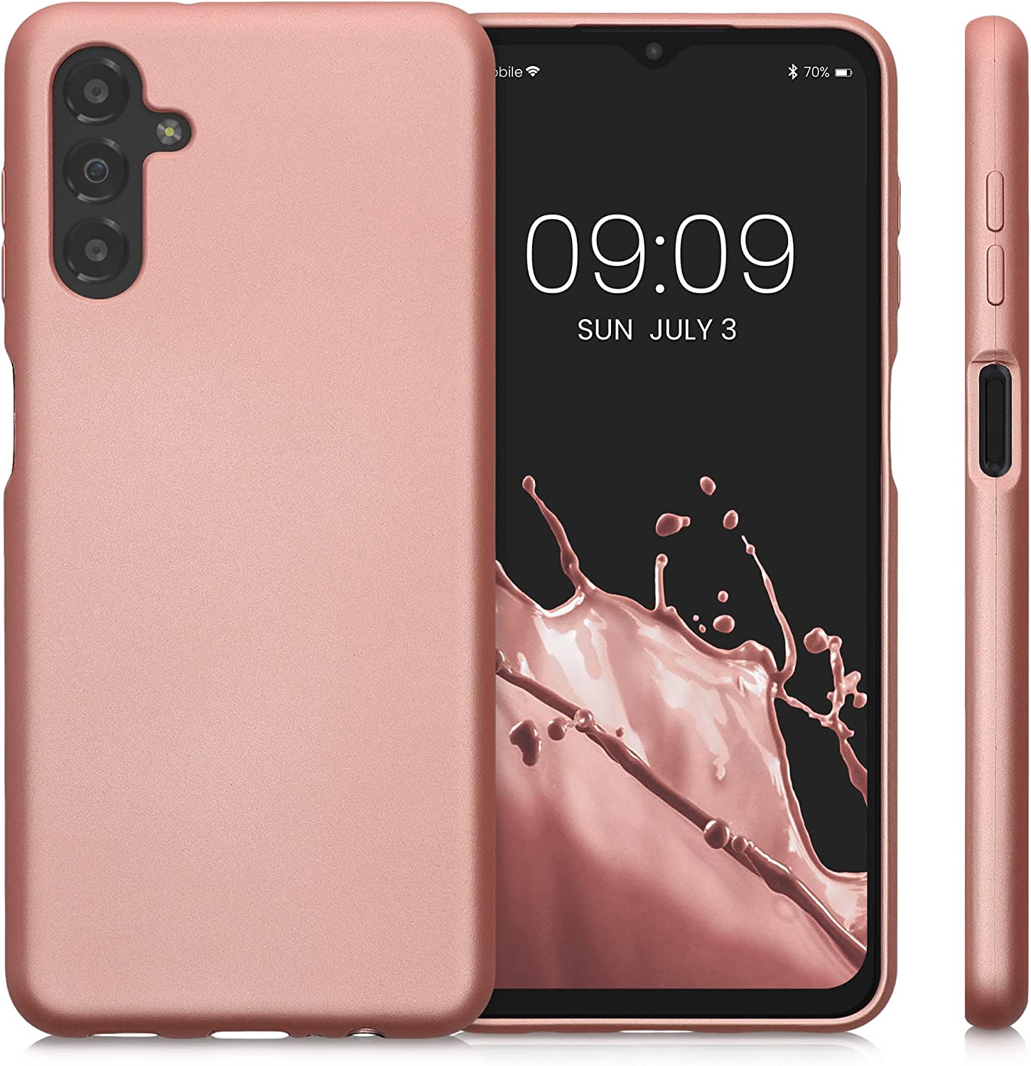 KW Samsung Galaxy A13 5G Θήκη Σιλικόνης TPU - Metallic Rose Gold - 59741.31