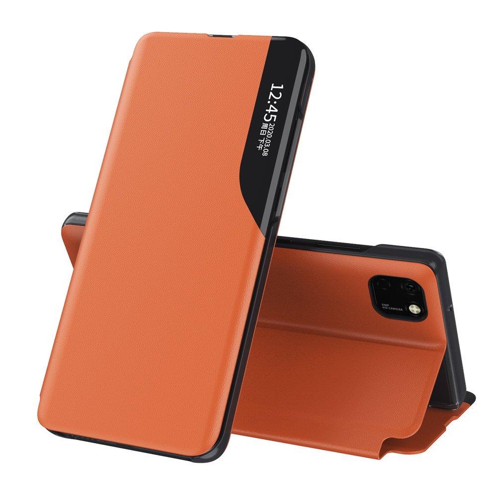 OEM Huawei Y6p Eco Leather View Θήκη Βιβλίο - Orange