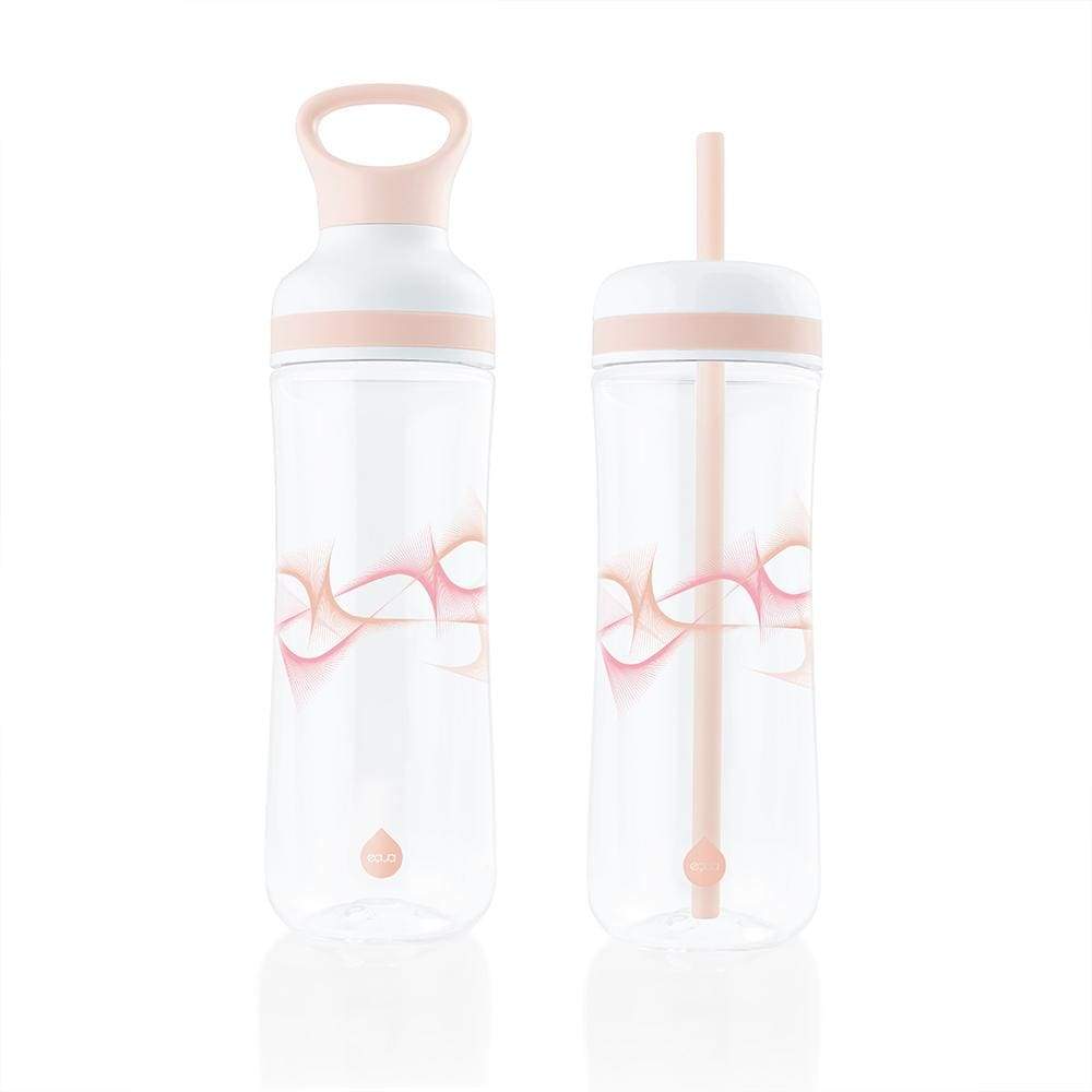 Equa Flow Beat 2in1 Πλαστικό Μπουκάλι Νερού BPA Free - 800ml - Pink / Διάφανο