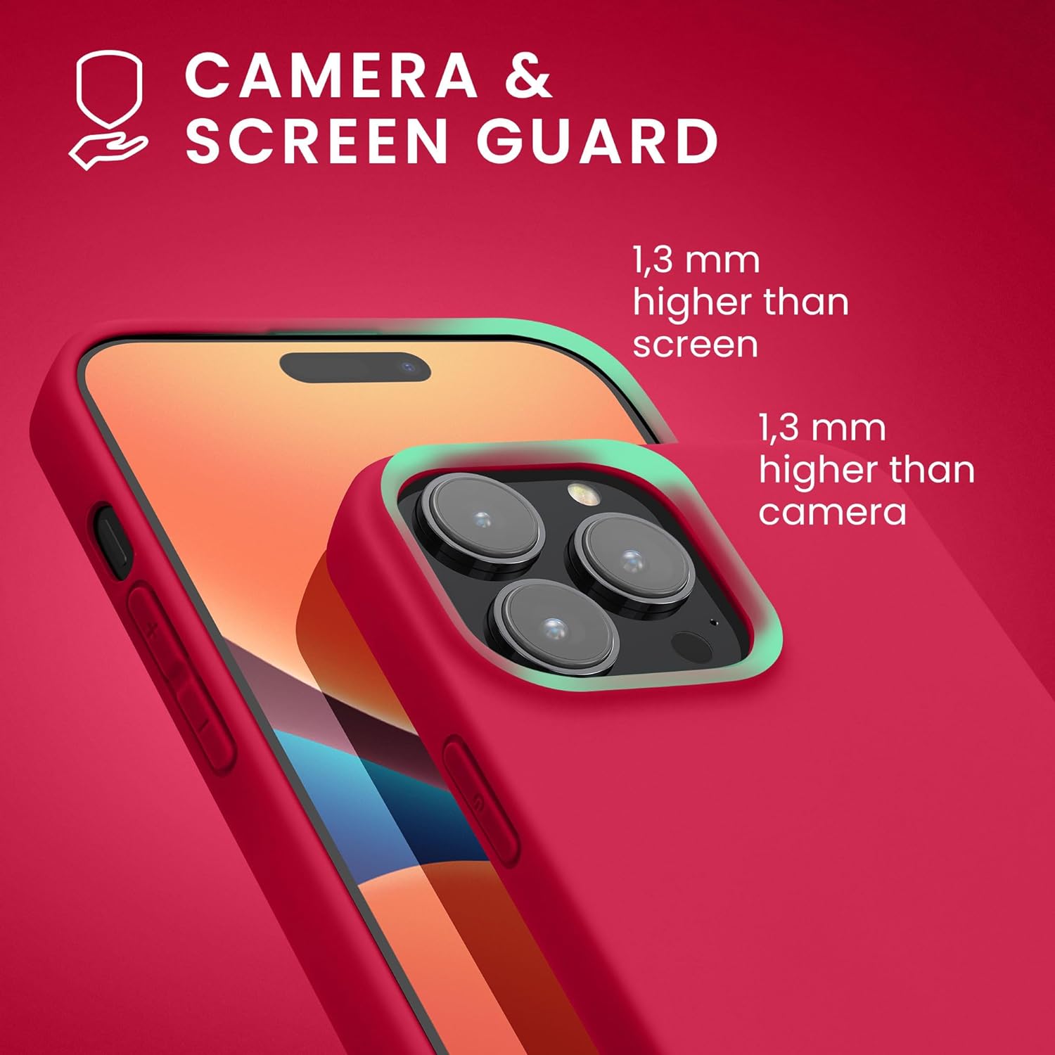 KW iPhone 15 Pro Λεπτή Θήκη Σιλικόνης TPU - Neon Pink - 61959.77