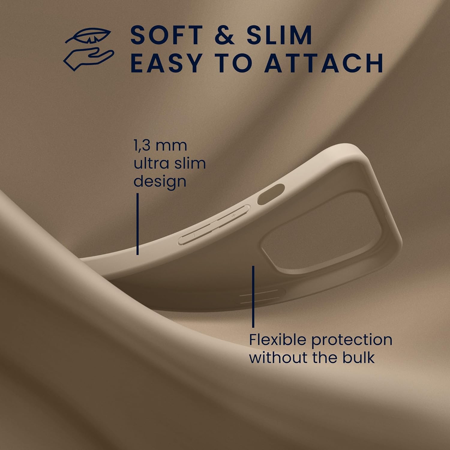 KW iPhone 15 Λεπτή Θήκη Σιλικόνης TPU - Beige Matte - 61957.96