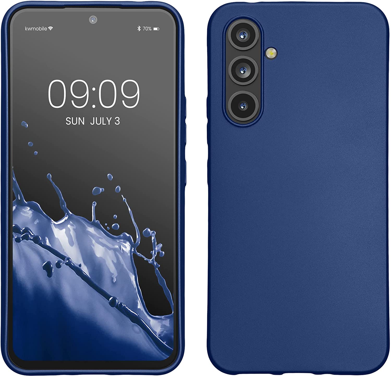 KW Samsung Galaxy A54 5G Θήκη Σιλικόνης TPU - Metallic Blue - 60797.64