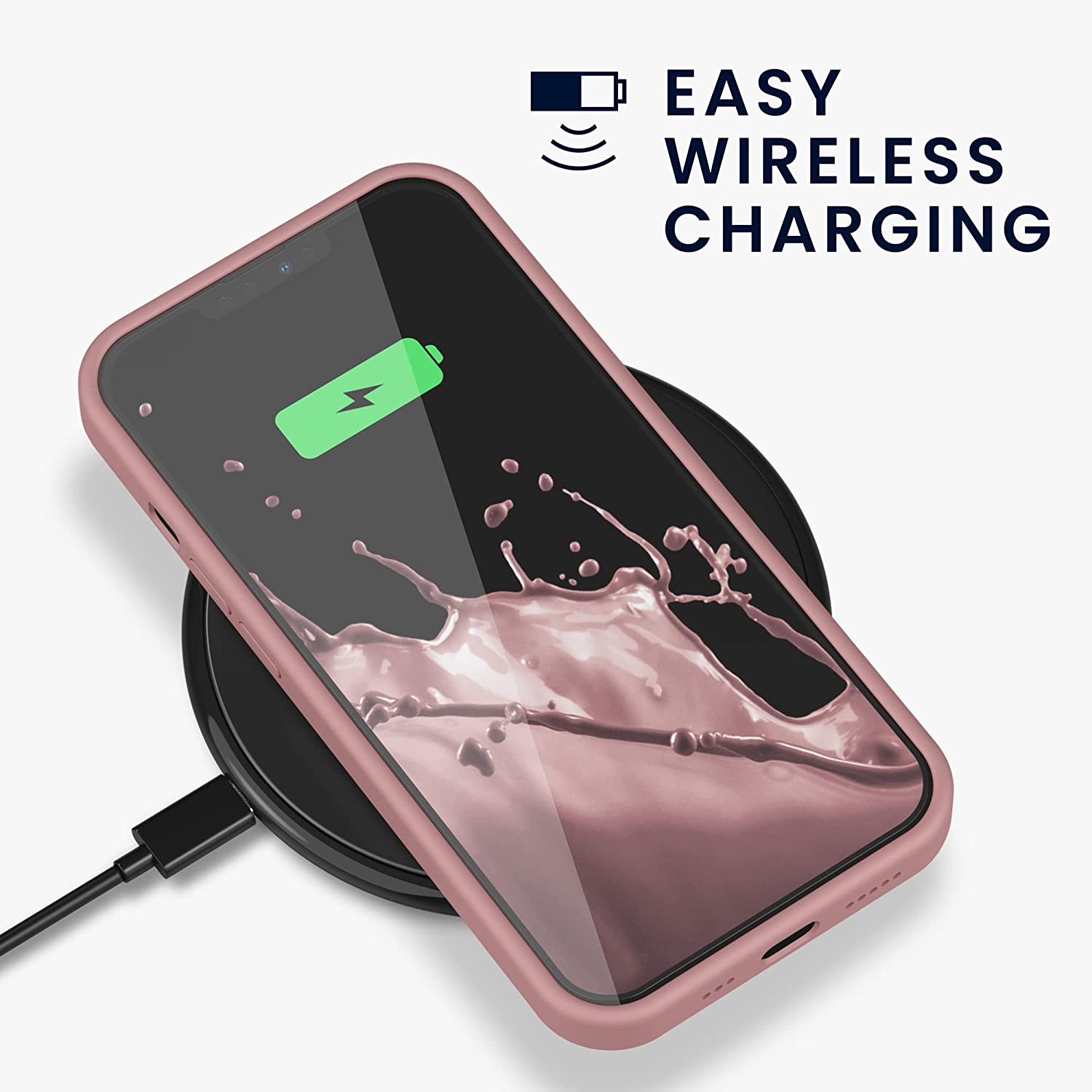 KW iPhone 13 Pro Θήκη Σιλικόνης Rubberized TPU - Rose Tan - 55880.193