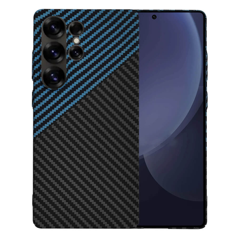 Techsuit Samsung Galaxy S25 Ultra Σκληρή Θήκη Carbonite FiberShell - Blue Pulse