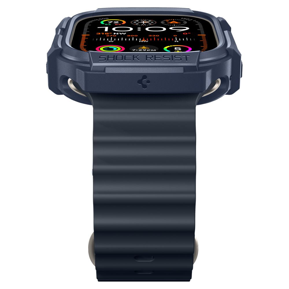 Spigen Θήκη Apple Watch Ultra (1/2/3) - 49mm Rugged Armor - Navy Blue