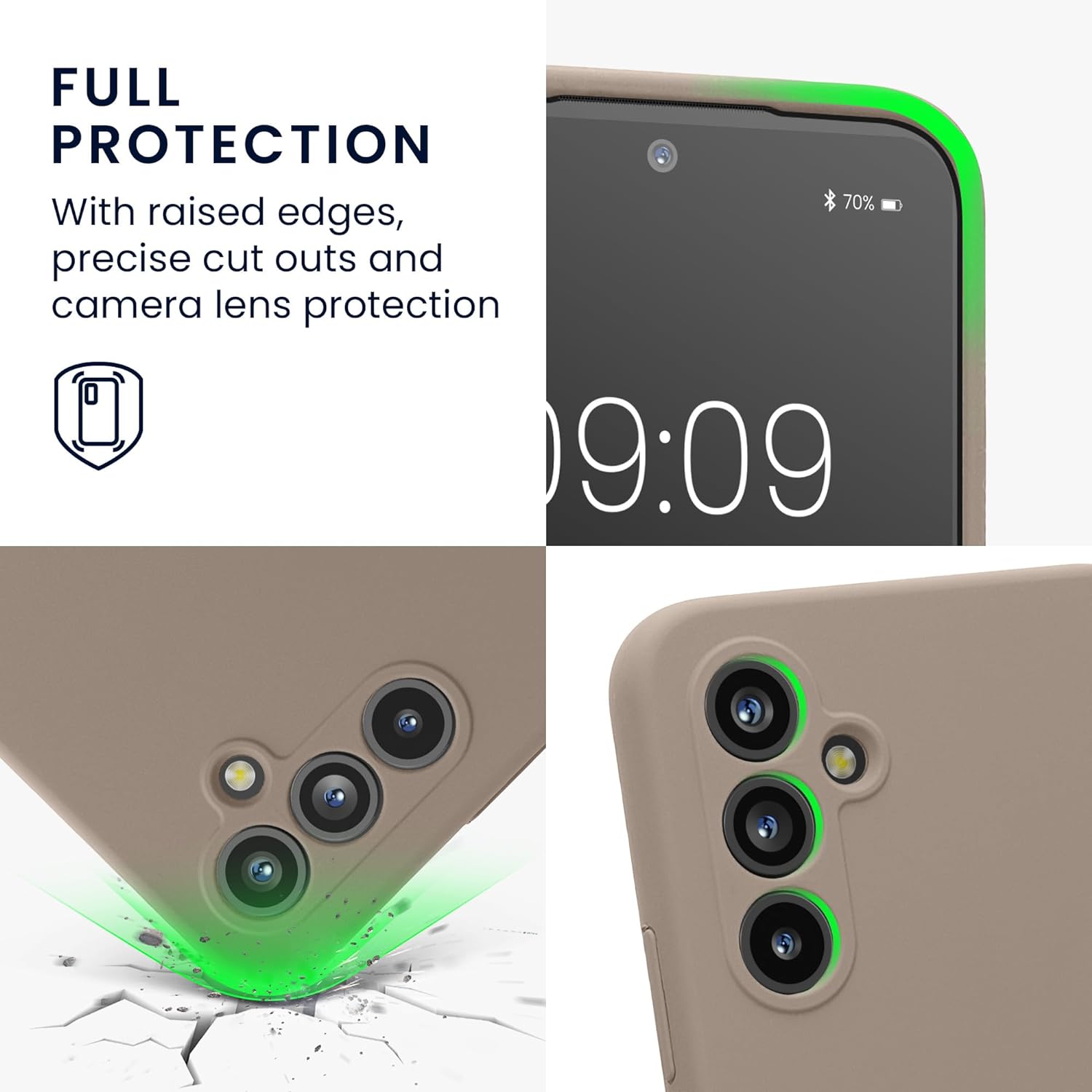 KW Samsung Galaxy A54 5G Θήκη Σιλικόνης Rubberized TPU - Taupe