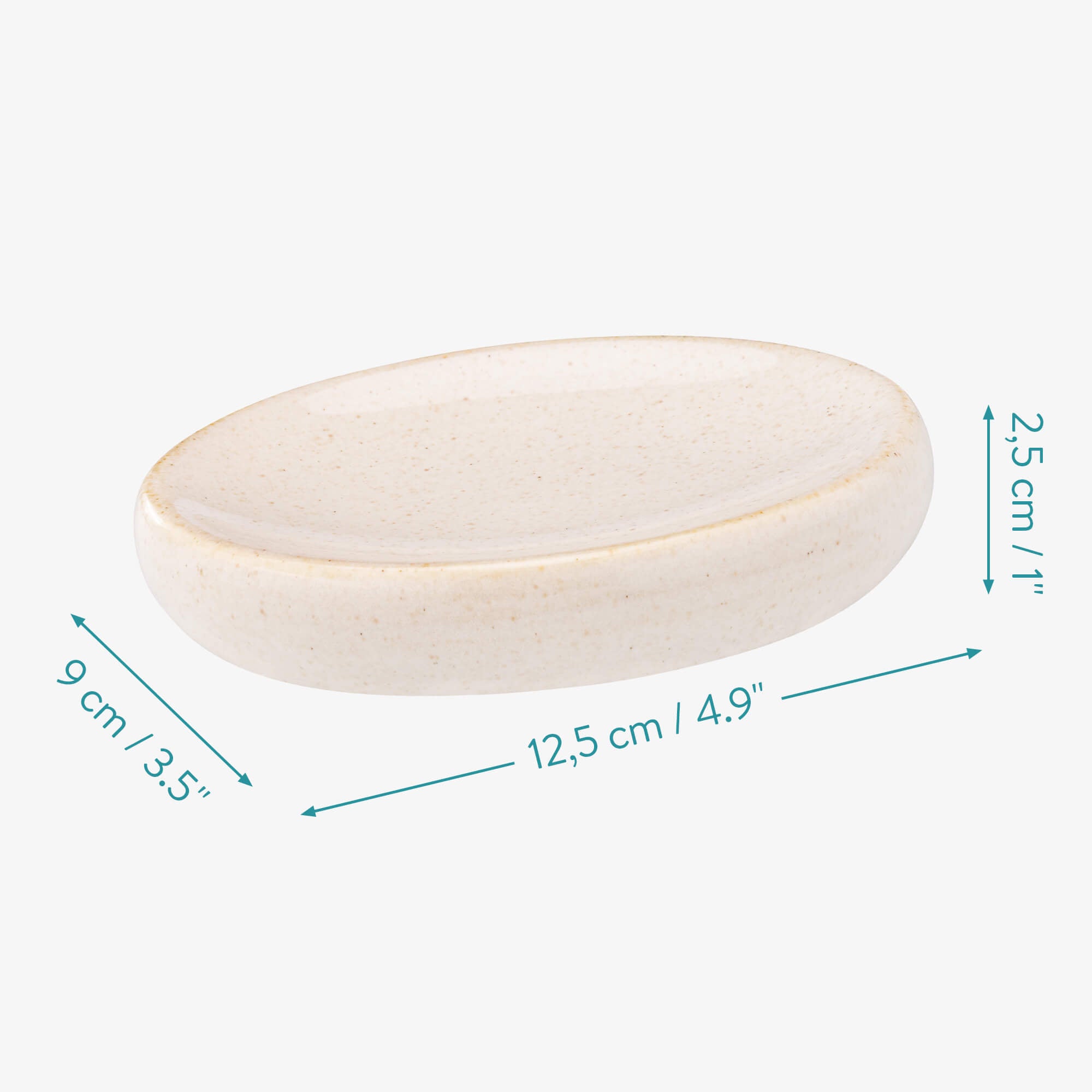 Navaris Κεραμικά Αξεσουάρ Μπάνιου Σετ 3 Τεμαχίων - Sand - 56524.01