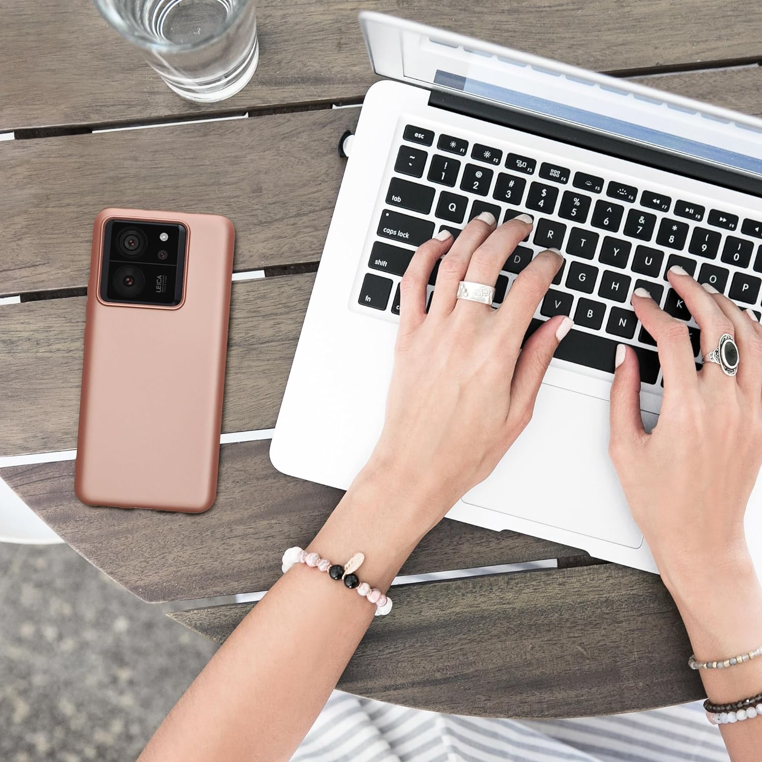 KW Xiaomi 13T / 13T Pro Θήκη Σιλικόνης TPU - Metallic Rose Gold