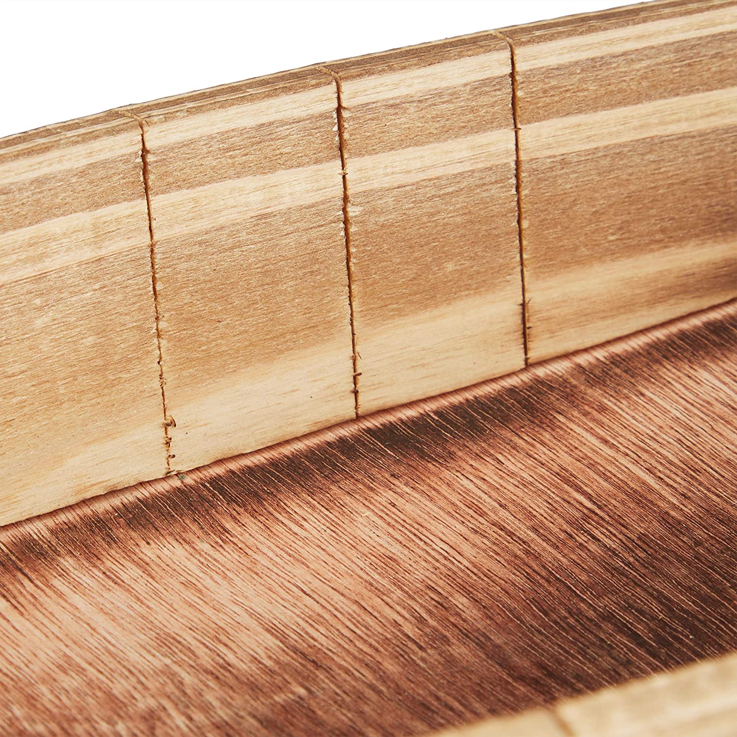 Relaxdays Σετ με 2 Ξύλινα Διακοσμητικά Κασπώ - Natural - 4052025344023