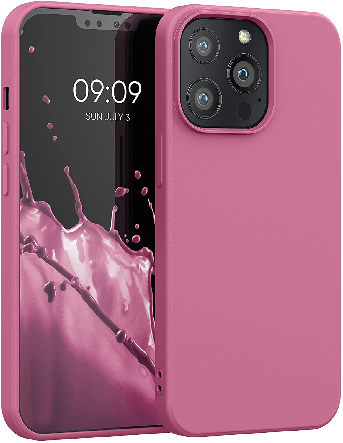KW iPhone 13 Pro Θήκη Σιλικόνης Rubberized TPU - Bubblegum Pink - 55962.212